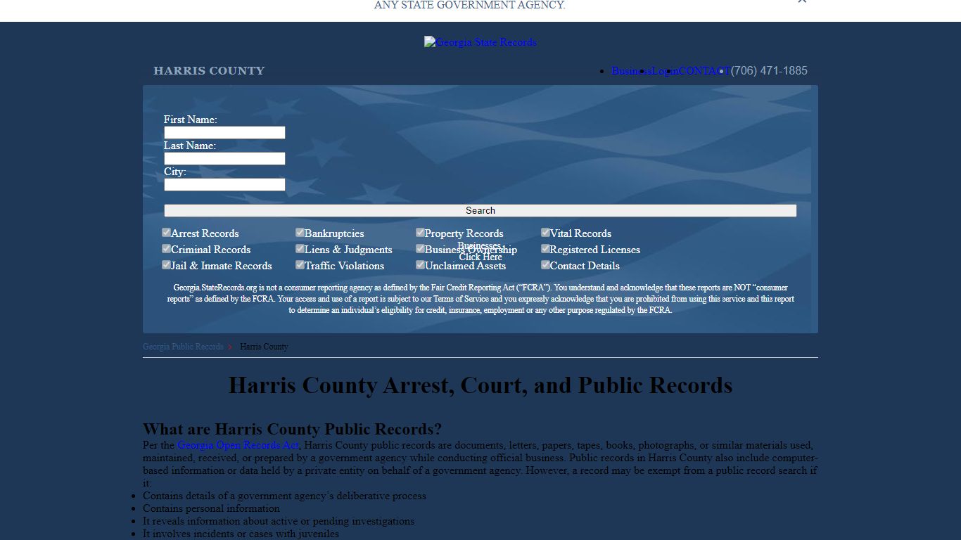 Harris County Arrest, Court, and Public Records